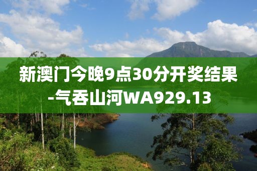 新澳門今晚9點30分開獎結果-氣吞山河WA929.13