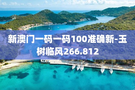 新澳門一碼一碼100準確新-玉樹臨風266.812
