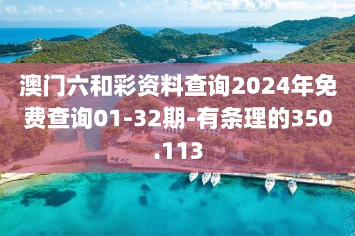 澳門六和彩資料查詢2024年免費查詢01-32期-有條理的350.113