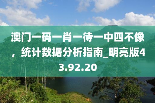 澳門一碼一肖一待一中四不像，統計數據分析指南_明亮版43.92.20