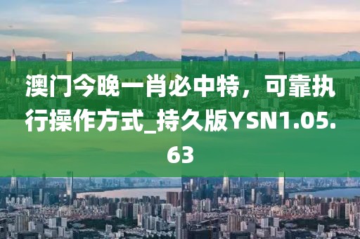 澳門今晚一肖必中特，可靠執(zhí)行操作方式_持久版YSN1.05.63