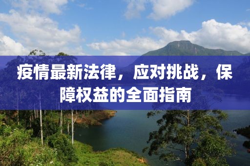 疫情最新法律，應對挑戰，保障權益的全面指南
