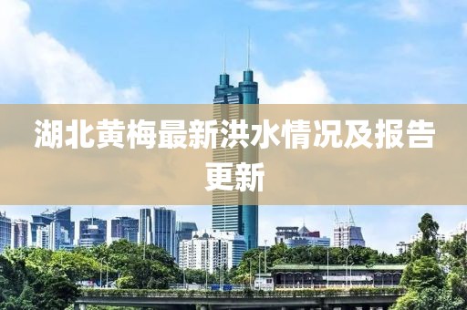 湖北黃梅最新洪水情況及報告更新