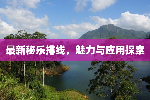 最新秘樂排線，魅力與應用探索