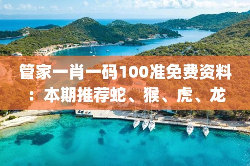 管家一肖一碼100準免費資料：本期推薦蛇、猴、虎、龍