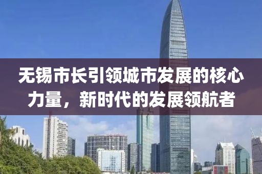 無錫市長引領城市發展的核心力量,新時代的發展領航者