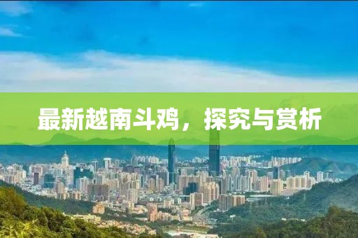 最新越南斗雞，探究與賞析