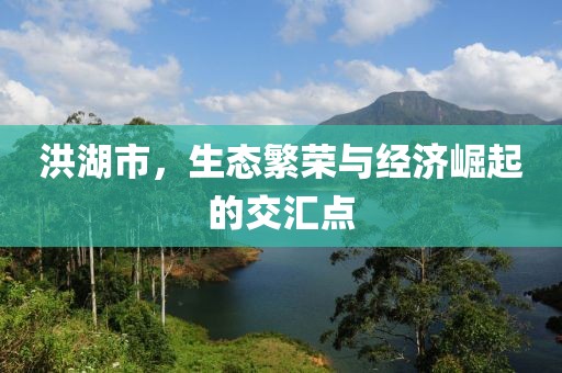 洪湖市，生態繁榮與經濟崛起的交匯點