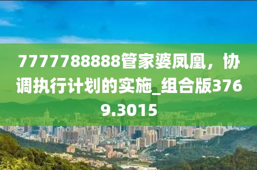 7777788888管家婆鳳凰，協(xié)調(diào)執(zhí)行計劃的實(shí)施_組合版3769.3015