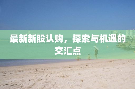 最新新股認購，探索與機遇的交匯點
