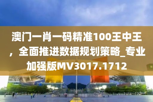 澳門一肖一碼精準(zhǔn)100王中王，全面推進(jìn)數(shù)據(jù)規(guī)劃策略_專業(yè)加強(qiáng)版MV3017.1712