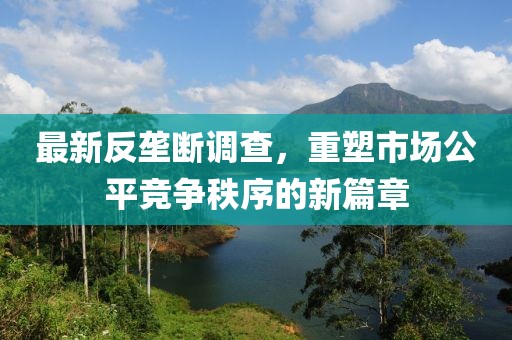最新反壟斷調(diào)查，重塑市場(chǎng)公平競(jìng)爭(zhēng)秩序的新篇章