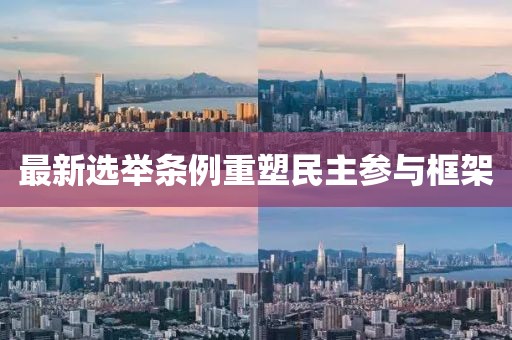 最新選舉條例重塑民主參與框架