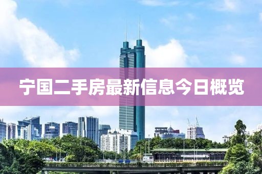 寧國二手房最新信息今日概覽