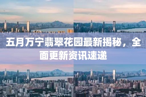 五月萬寧翡翠花園最新揭秘，全面更新資訊速遞