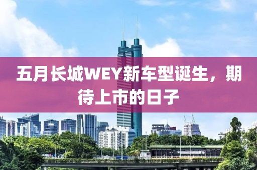 五月長城WEY新車型誕生，期待上市的日子