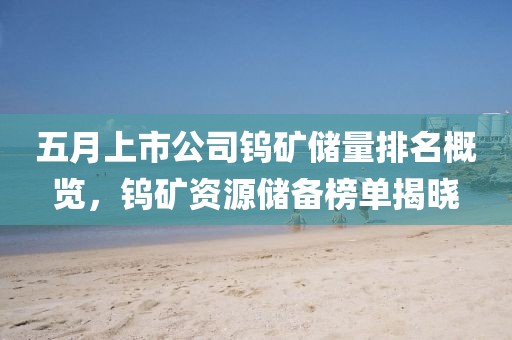 五月上市公司鎢礦儲量排名概覽，鎢礦資源儲備榜單揭曉