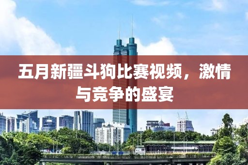 五月新疆斗狗比賽視頻，激情與競爭的盛宴