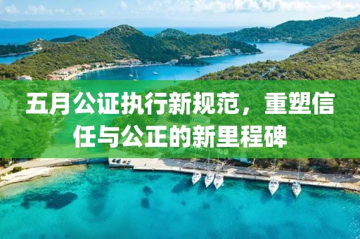五月公證執行新規范，重塑信任與公正的新里程碑