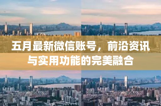 五月最新微信賬號(hào)，前沿資訊與實(shí)用功能的完美融合