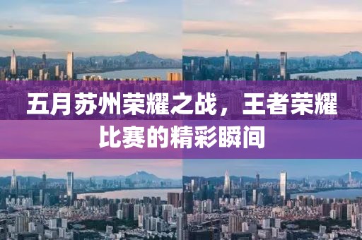 五月蘇州榮耀之戰(zhàn)，王者榮耀比賽的精彩瞬間