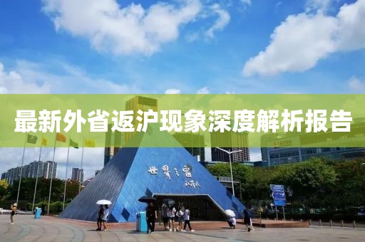 最新外省返滬現象深度解析報告