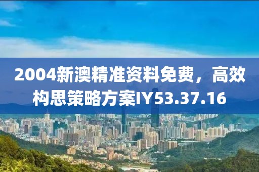 2004新澳精準資料免費，高效構思策略方案IY53.37.16