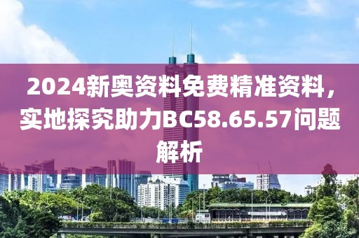 2024新奧資料免費精準資料，實地探究助力BC58.65.57問題解析