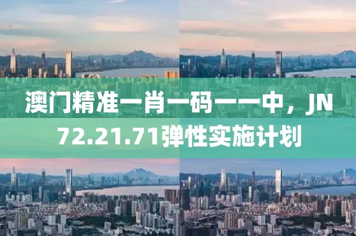 澳門精準一肖一碼一一中，JN72.21.71彈性實施計劃