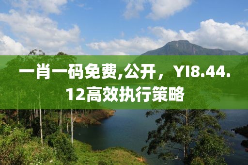 一肖一碼免費,公開，YI8.44.12高效執行策略